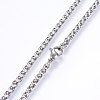 304 Stainless Steel Wheat Chain Necklaces NJEW-F227-05P-01-2
