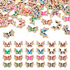 48Pcs 12 Styles Alloy Enamel Connector Charms ENAM-TA0001-59-10