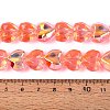 Electroplate Transparent Glass Beads Strands EGLA-N056-01A-09-4