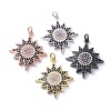 Brass Micro Pave Cubic Zirconia Pendants ZIRC-E143-52-1