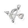Brass Micro Pave Clear Cubic Zirconia Pendants KK-A302-06P-2