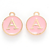 Golden Plated Alloy Enamel Charms X-ENAM-S118-07A-1