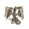 Glow in the Dark Luminous Brass Open Cuff Ring PW-WG90626-03-1