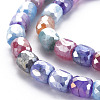 Opaque Baking Painted Glass Beads Strands EGLA-N006-008-B01-3