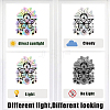 4Pcs 4 Patterns PVC Colored Laser Stained Window Film Adhesive Static Stickers STIC-WH0008-010-2