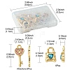 12Pcs 5 Styles Alloy Rhinestone Pendants FIND-FS0002-08-4