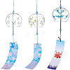 BENECREAT 3Pcs 3 Style Wind Chimes HJEW-BC0001-25-1