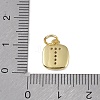 Rack Plating Brass Micro Pave CLear Cubic Zirconia Charms KK-E110-14G-T-3