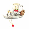 Fruits Alloy Enamel Pendant & Dangle Earrings Sets WGD4C05-02-1