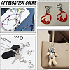 40Pcs Heart Zinc Alloy Swivel Lobster Clasps FIND-SP0001-20G-6