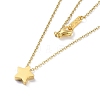 Star Pendant Necklaces NJEW-G128-01G-1