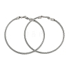 304 Stainless Steel Ring Hoop Earrings for Women EJEW-M023-08B-1