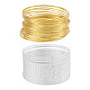 2Pcs 2 Colors Textured Iron Memory Beading Wire for Wire Wrap DIY Jewelry Making MW-TA0001-06B-1