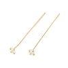 Brass Micro Pave Cubic Zirconia Stud Earring Findings CU-CBA4618-01G-01-1