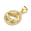 Brass Micro Pave Cubic Zirconia Pendants KK-K354-03G-02-2