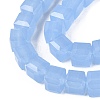 Imitation Jade Glass Beads Strands GLAA-R041-8x8mm-B06-3