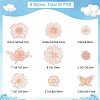  20 Pcs 9 Style Flower & Butterfly Organgza Lace Embroidery Ornament Accessories DIY-NB0007-72-2