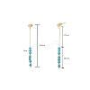 Bohemian Style Natural Apatite Beaded Tassel Dangle Earrings WG6B05D-03-1