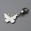 Butterfly Alloy Enamel Pendant Decoration HJEW-WH0042-73C-2