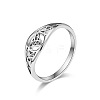 Hollow Out Trinity Knot 304 Stainless Steel Finger Rings FS-WG0AD95-02-1
