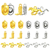 30Pcs 6 Styles Tibetan Style Alloy Pendants FIND-YW0010-52-1