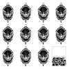 12Pcs Halloween Alloy Oval Pendants FIND-UN0007-81-1