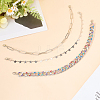 1 Set 3 Styles Iron Hat Chain with Lobster Claw Clasp HJEW-CN0001-31A-3