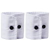 Removable Cotton Wrist Cuffs with Resin Button AJEW-WH20077-020A-1