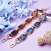 2Pcs 2 Colors Acrylic Curb Chain Bag Strap FIND-GN0001-28-5