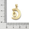 Brass Micro Pave Clear Cubic Zirconia Pendants KK-A221-18C-G-3