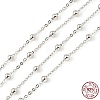 Anti-Tarnish Rhodium Plated 925 Sterling Silver Satellite Chains STER-F052-16P-3