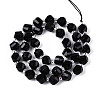 Natural Black Onyx(Dyed & Heated) Beads Strands G-T144-24A-03-2