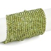 Natural Peridot Beads Strands G-F509-12-3mm-2