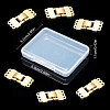 6 Sets Brass Fold Over Clasps STAS-SC0003-33-6