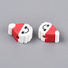 Christmas Theme Handmade Polymer Clay Beads X-CLAY-S091-75-2