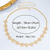 Alloy Hollow Flower Link Chain Belts for Women WG57BD8-01-4
