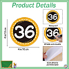 42Pcs Number Theme Self-Adhesive Paper Decorative Stickers DIY-WH0646-002-3