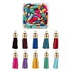 100Pcs 10 Colors Faux Suede Tassel Pendant Decorations FIND-LS0001-06LG-1