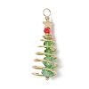 Christmas Theme Copper Wired Glass Pendants PALLOY-JF02858-1