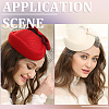 8Pcs 8 Colors Fabric Pillbox Stewardess Fascinator Hat Base for Millinery AJEW-GF0010-95-4