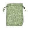 Polyester Imitation Burlap Packing Pouches Drawstring Bags ABAG-R005-14x10-02-1