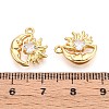 Brass Micro Pave Cubic Zirconia Charms X-KK-N263-94A-G-3