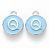 Platinum Plated Alloy Enamel Charms LS-ENAM-S118-04Q-P-1