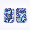 Assembled Synthetic Imperial Jasper and Natural Lapis Lazuli Pendants X-G-S329-048-2