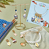 Alloy Enamel Ice Cream/Cake/Bubble Tea Pendant Locking Stitch Markers HJEW-PH01887-4