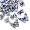 24Pcs 6 Styles UV Plating Printed Opaque Acrylic Beads PACR-FS0001-10-2