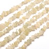 Natural White Moonstone Chip Bead Strands G-M205-65-1