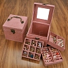 3 Layer Hand-Held Flocking Jewelry Storage Boxes PW-WG9D8B1-08-1