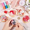 ARRICRAFT 5Pcs 5 Style Japanese Style Sakura Pattern Cute Ball Shaped Cotton Needle Cushion AJEW-AR0001-72-3