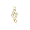 DIY Brass Micro Pave Cubic Zirconia Earring Findings KK-E791-16G-1